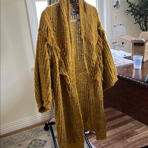 Anthropologie Golden Knit Cardigan